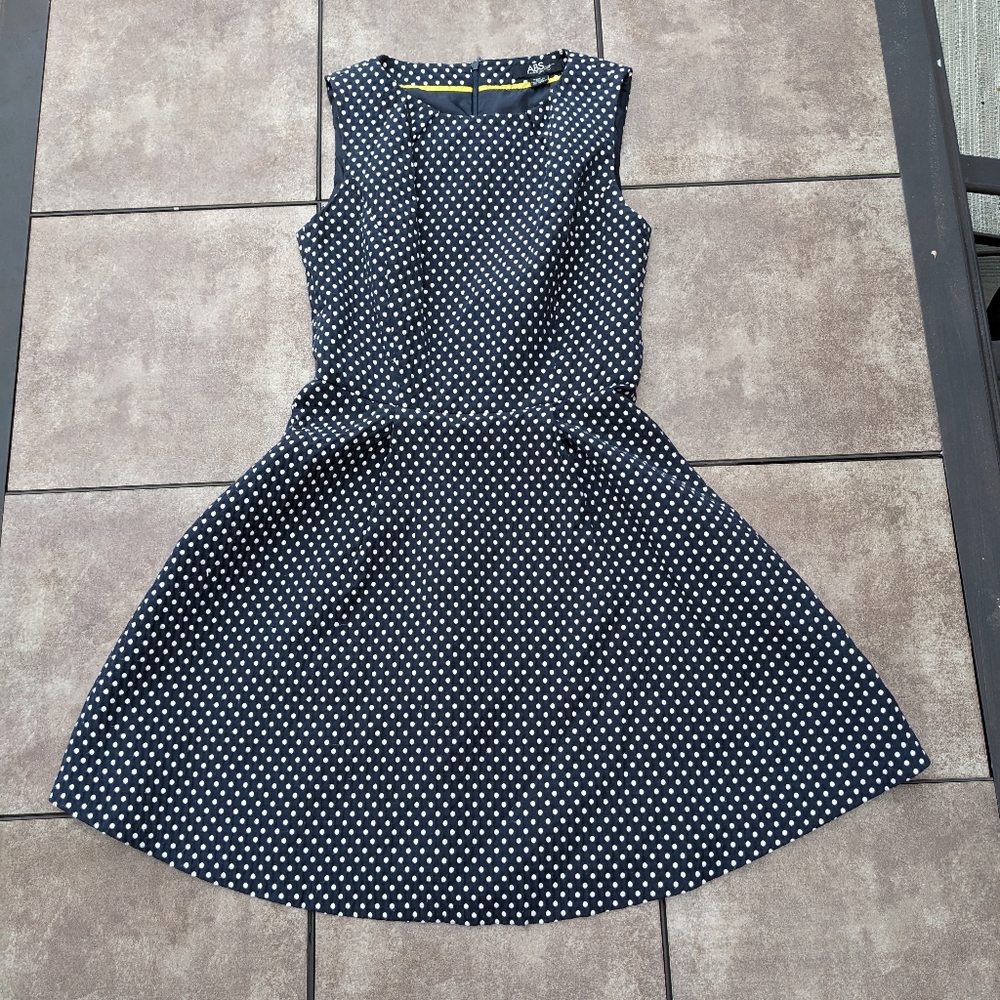 polka dot fit & flare dress
